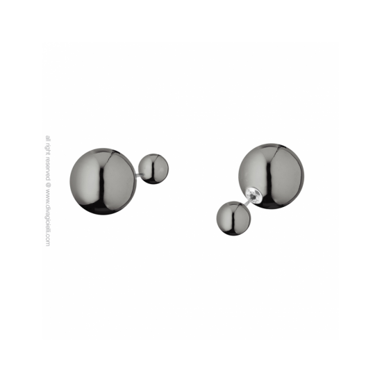17329DP - Earrings - Eclisse. gold scratched. pair - 100024