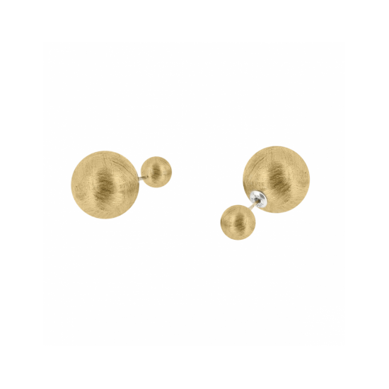 17329GM14 - Earrings - Eclisse. gold scratched. pair - 100027