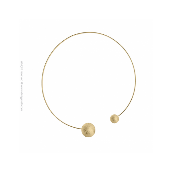 17333GM - Necklace - Eclisse. gold scratched - 100038