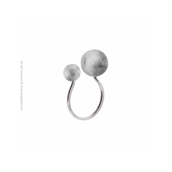 17335ZM - Ring - Eclisse, rhodium scratched - 100058