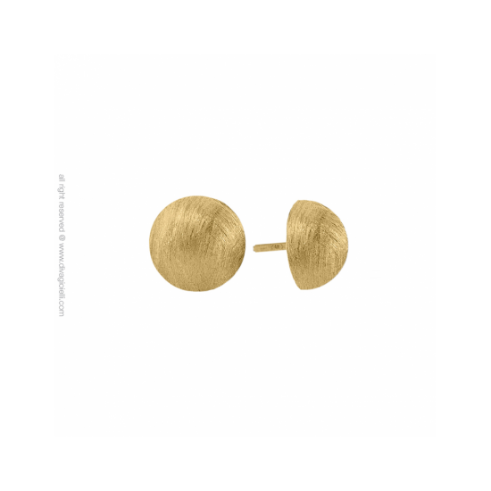17350GM - Earrings - Luce. ø12. gold scratched - 100066
