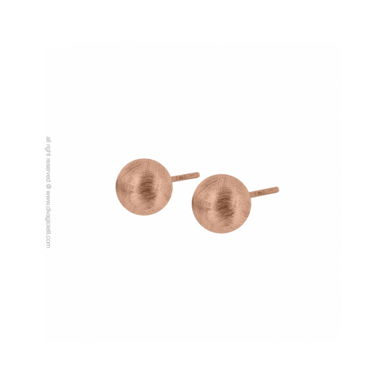 17396RM - Earrings - Eclisse Polo. rosé gold scratched - 100124