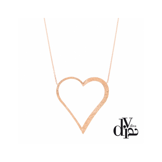 17415RM - Necklace - Audace. Tendresse. roségold hammered - 100135