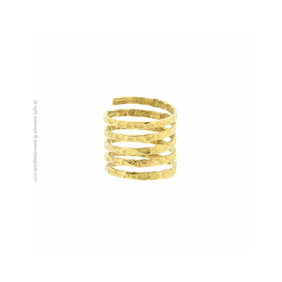 17424GM - Ring - Audace, Balance, gold hammered - 100145