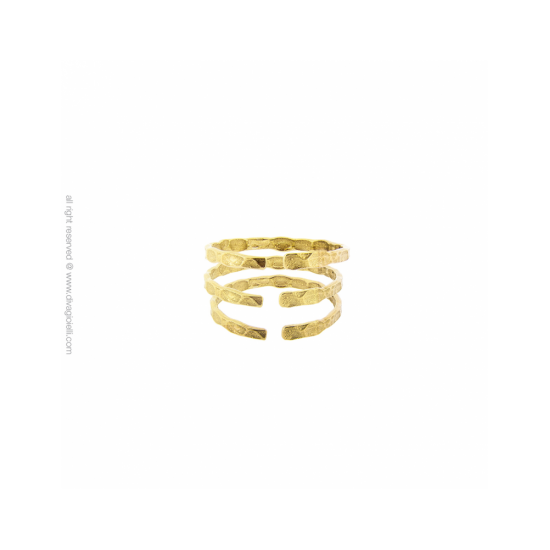 17425GM - Ring - Audace, Balance, gold hammered - 100147