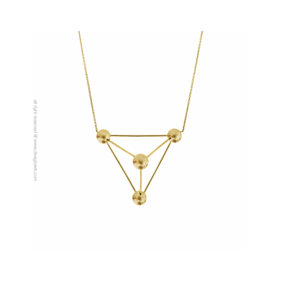 17429GM - Necklace - Eclisse. Galaxy. gold scratched - 100155