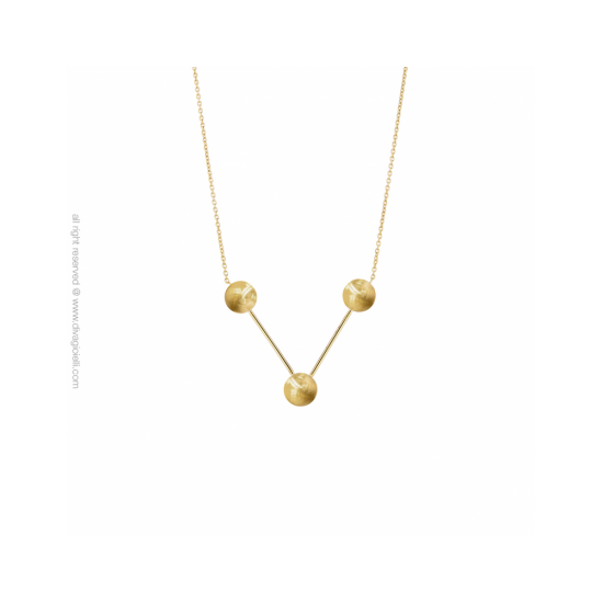 17430GM - Necklace - Eclisse. Galaxy. gold scratched - 100159
