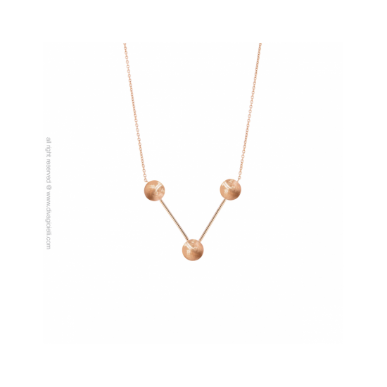 17430RM - Necklace - Eclisse. Galaxy. rosé gold scratched - 100160