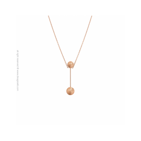 17431RM - Necklace - Eclisse. Galaxy. rosé gold scratched - 100163