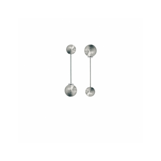 17432ZM - Earring - Eclisse. Galaxy. rhodium scratched - 100176