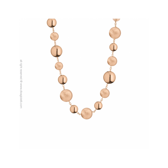 17549RM - Luce Necklace. l 43 e 46 cm. rose gold. scratched and shiny - 100209