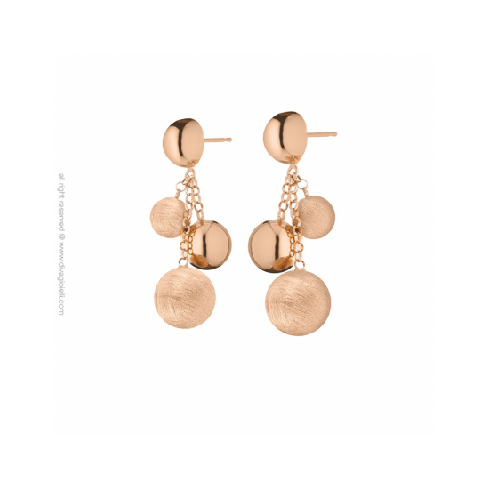 17561RM - Luce Earrings. rose gold. scratched and shiny - 100212
