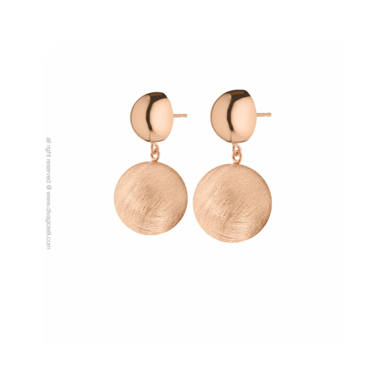 17563RM - Luce Earrings. rose gold. scratched and shiny - 100216