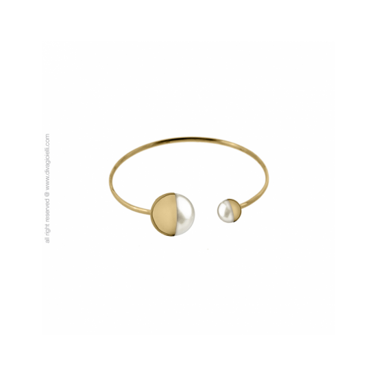 17586GP - Eclisse Bracelet. shell pearl. gold plated shiny - 100267