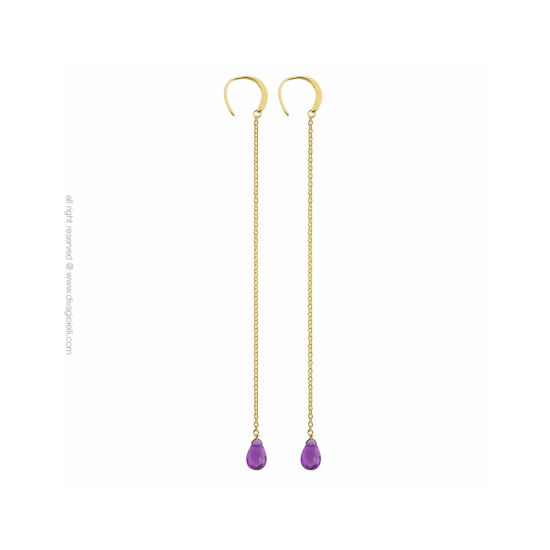 17815P - Earrings. windy. purple - 100305