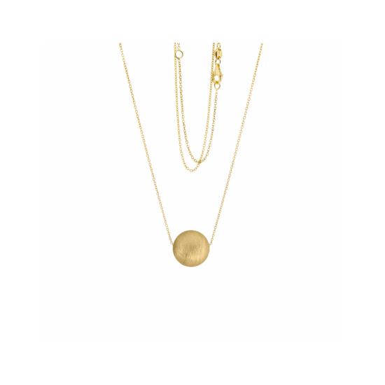 17900GM - Necklace - Astro 20. long. gold scratched - 100323