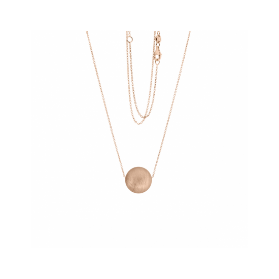 17900RM - Necklace - Astro 20. long. rosé gold scratched - 100325