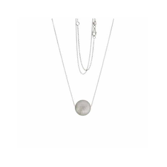 17900ZM - Necklace - Astro 20. long. rhodium scratched - 100326