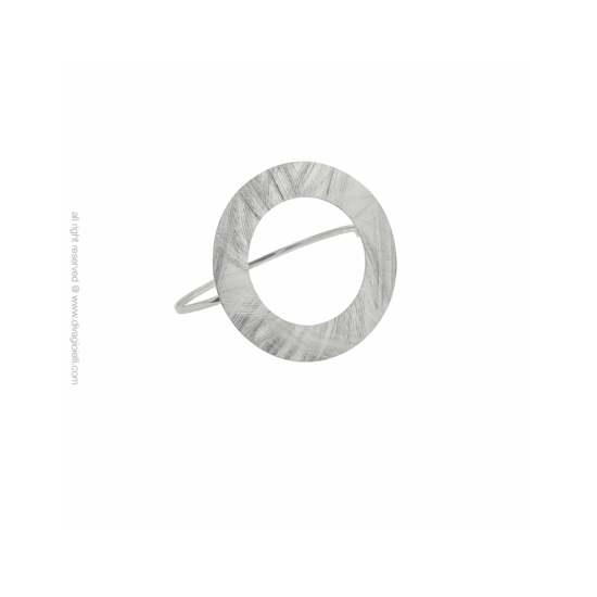 18057ZM - Bracelet - Piper. flat circle ø55mm. rhodium - 100365