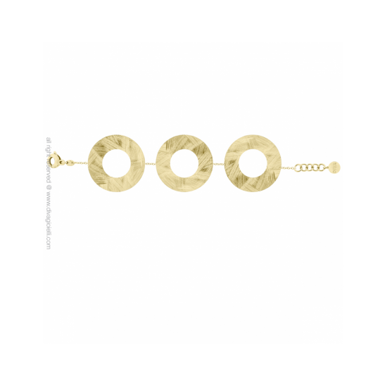 18058GM - Bracelet - Piper. flat circles ø40mm. gold - 100367