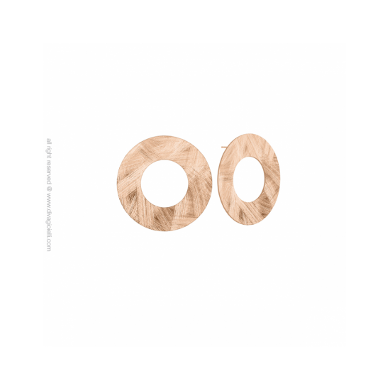 18061RM - Earring - Piper. flat circle ø40mm. rose gold - 100375