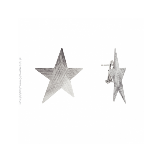 18083ZM - Earring - Piper Star ø 37 mm. rhodium - 100399