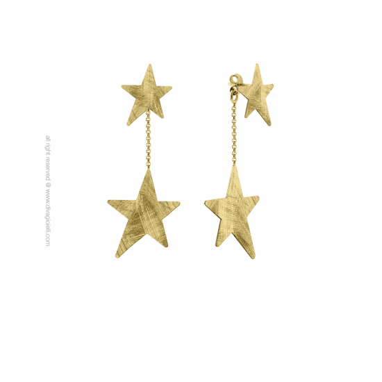 18086GM - Earring - Piper Star ø 16 and pendant ø 25 mm. gold plated - 100401