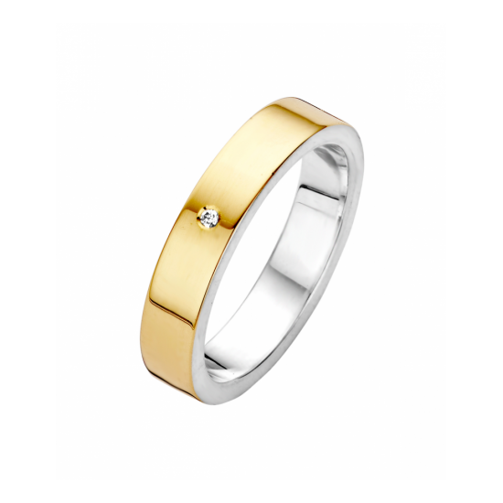 41-R011604-0,01 - goud/zilveren ring