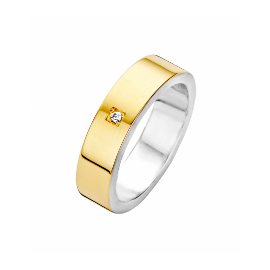 41-R011605-0,01 - goud/zilveren ring