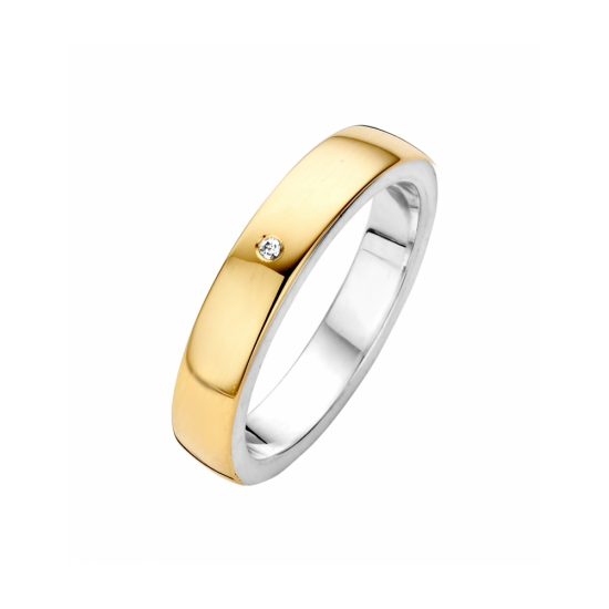 41-R102055-0,01 - goud/zilveren ring