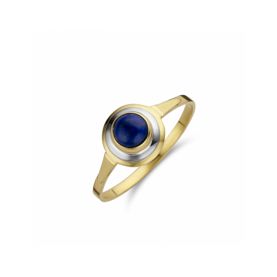 41-R5-Lapis - DC Ring GG-WG rand Lapis steenmaat 5mm