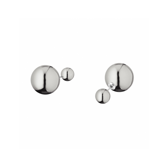 17329ZP - Earrings - Eclisse. silver poly. pair